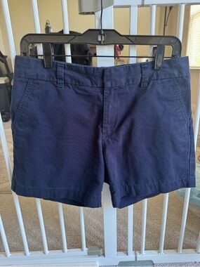 Tommy Hilfiger Navy Cotton Blend Women's Shorts